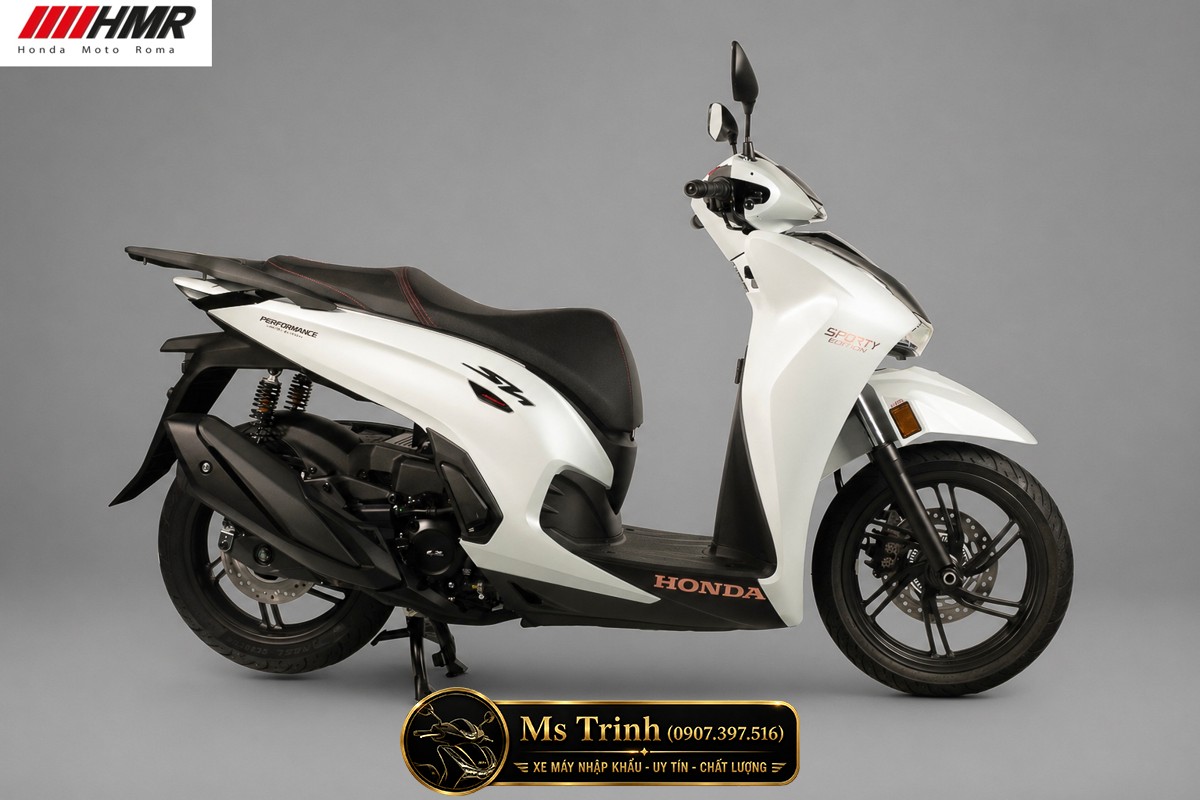 Honda SH350i nhập Ý 2026 tại Tây Ninh - SH350i Sporty Trắng Nhám, Xám Bóng Đẳng Cấp Chuẩn Ý