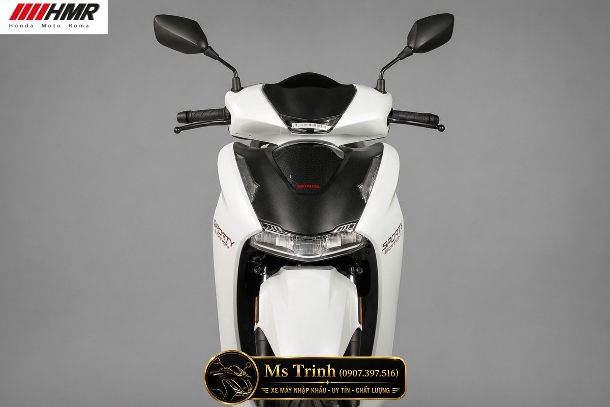Honda SH350i nhập Ý 2026 tại Tây Ninh - SH350i Sporty Trắng Nhám, Xám Bóng Đẳng Cấp Chuẩn Ý
