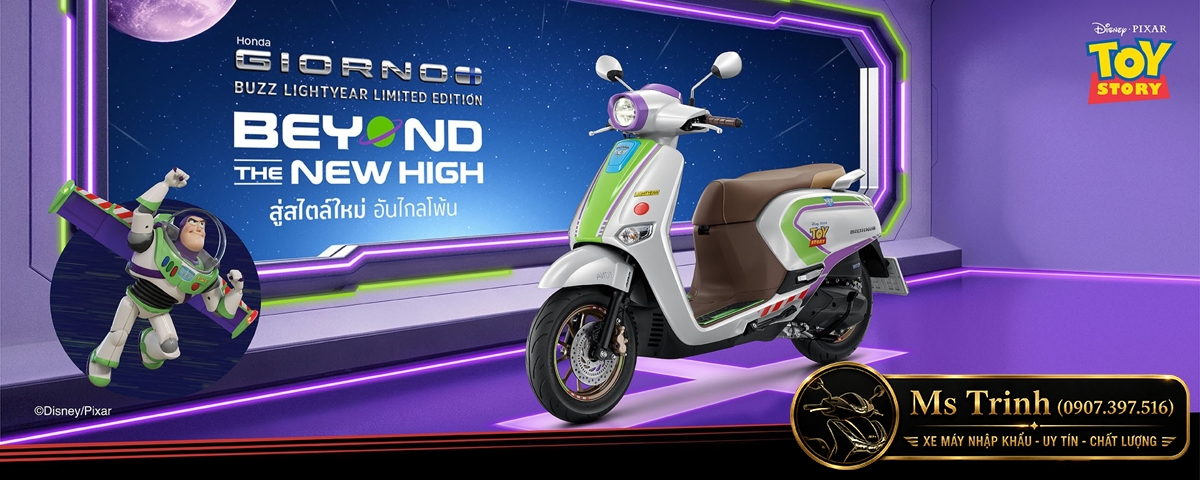 Honda Giorno+ Buzz Lightyear Limited Edition 2026 Bản giới hạn 2.000 xe tại Tây Ninh