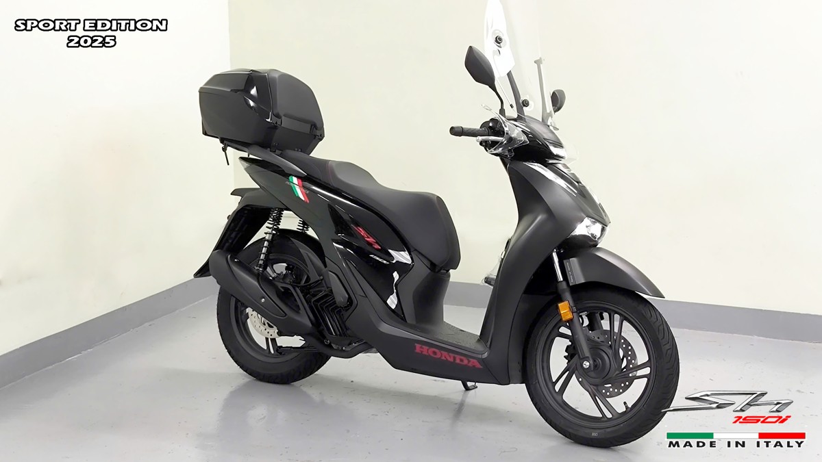 Honda SH150i 2025 Italy Sport Edition Màu Đen, Nhập Chính Hãng, Giá Rẻ tại Tây Ninh