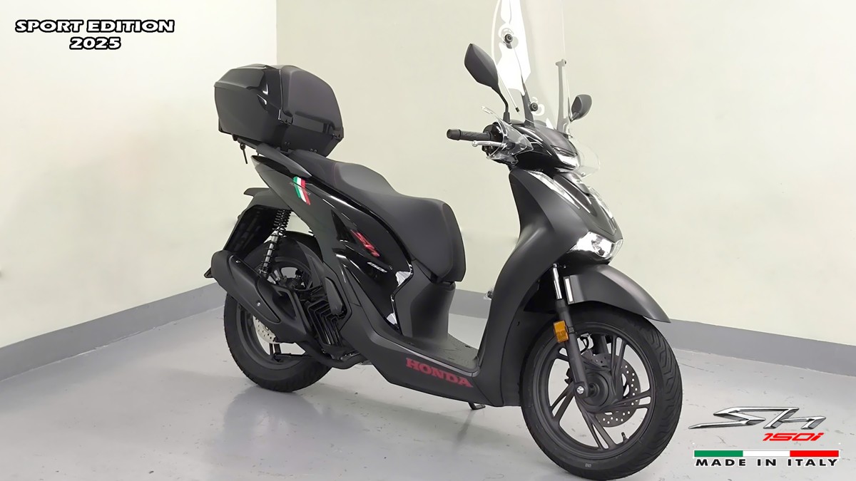 Honda SH150i 2025 Italy Sport Edition Màu Đen, Nhập Chính Hãng, Giá Rẻ tại Tây Ninh
