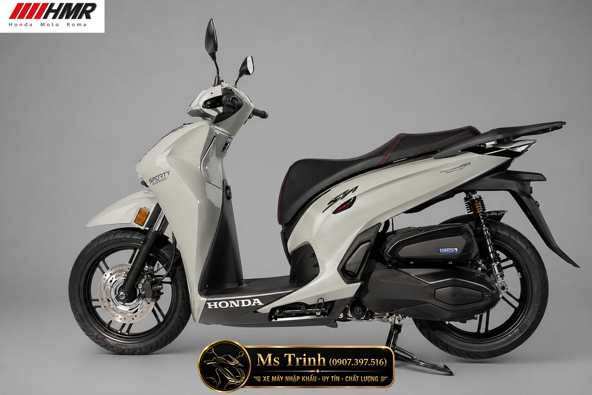 Honda SH350i nhập Ý 2026 tại Tây Ninh - SH350i Sporty Trắng Nhám, Xám Bóng Đẳng Cấp Chuẩn Ý