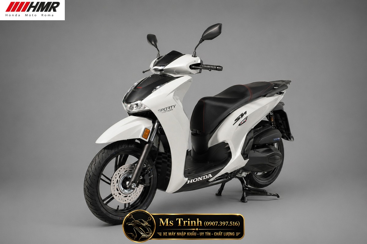 Honda SH350i nhập Ý 2026 tại Tây Ninh - SH350i Sporty Trắng Nhám, Xám Bóng Đẳng Cấp Chuẩn Ý