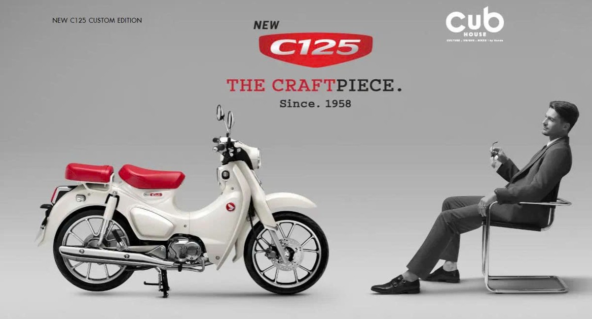 Honda Super Cub 125 Custom Edition Thái Lan 2025 màu trắng tại Tây Ninh
