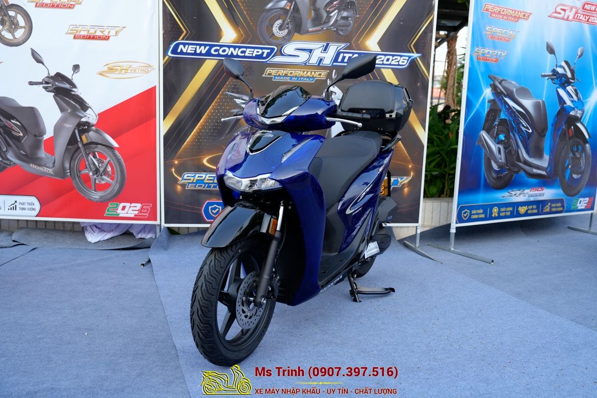 Honda SH150 Vetro Blue 2026 Limited Edition - Siêu phẩm SH Ý dàn áo xanh trong suốt cực hiếm tại Tây Ninh