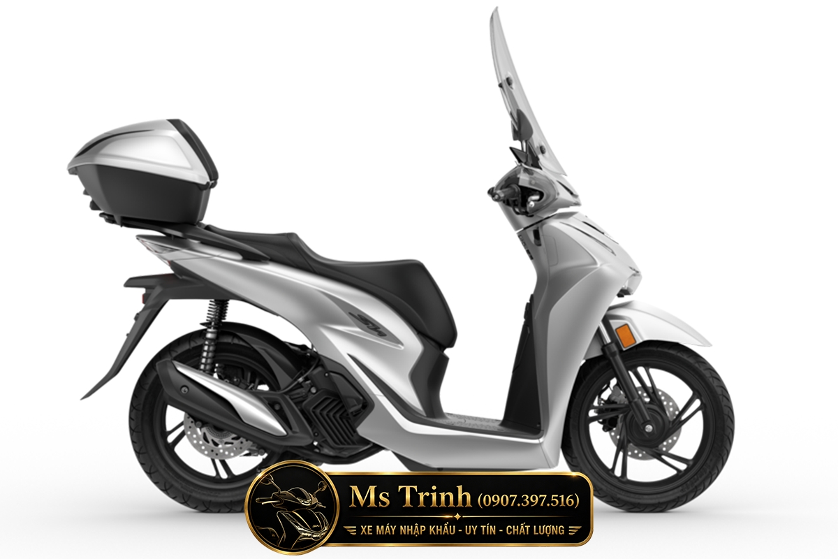 Honda SH150i Ý 2026 màu xám bạc Metallic nhập khẩu nguyên chiếc nhìn ngang